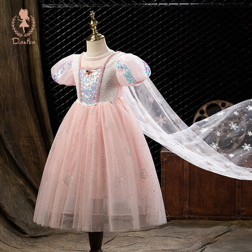 DeerBell女童亮片网纱连衣裙夏