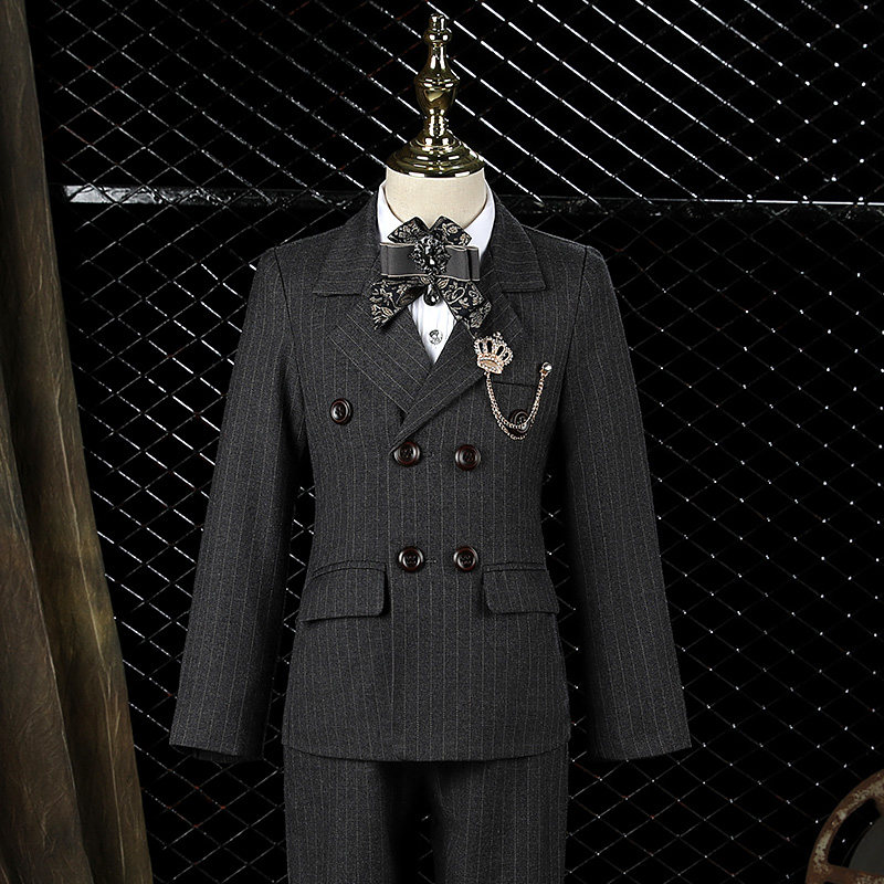 儿童西服套装春季新款男童帅气男宝宝英伦西装一周岁钢琴演出礼服