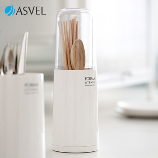 日本asvel筷子筒筷笼家用勺子篓餐具沥水架置物架吸管快子收纳盒