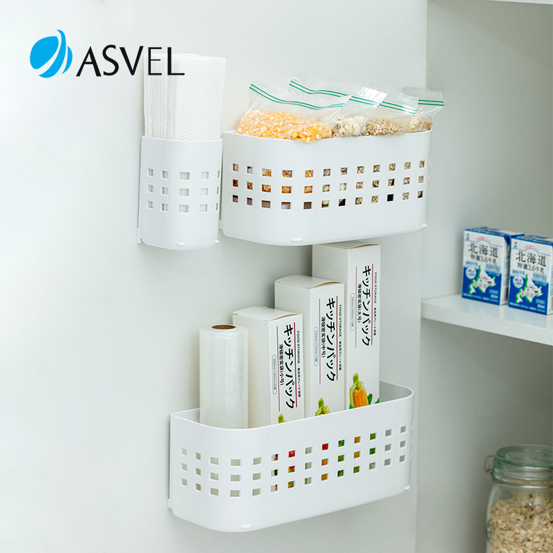 免打孔橱柜门内侧收纳盒asvel