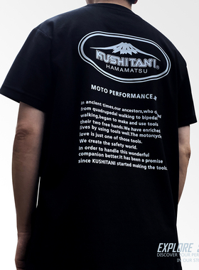 富士山休闲骑行服kushitani圆领夏季基础简约百搭短袖T恤 k-1342