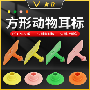 耳标号牌猪耳标猪用无字耳标方形牛羊耳标标记可定制兽用耳标钳