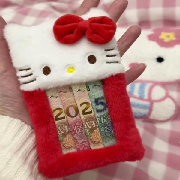 挂件包包Kitty卡包装饰卡套学生小卡校园hello照片饭卡毛绒收纳