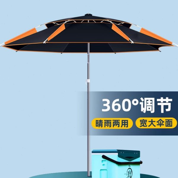 2022新款钓鱼伞大钓伞新型三折叠地插遮阳伞户外垂钓万向钓箱专用
