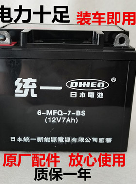 12V摩托车电瓶12v9a免维护干蓄电池125弯梁踏板车通用干电池7ah