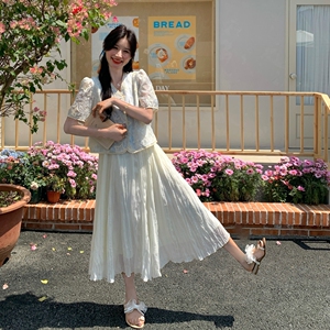 【数据好】【主推款】蕾丝绣花拼接无袖连衣裙夏季8833-P175-K258图片