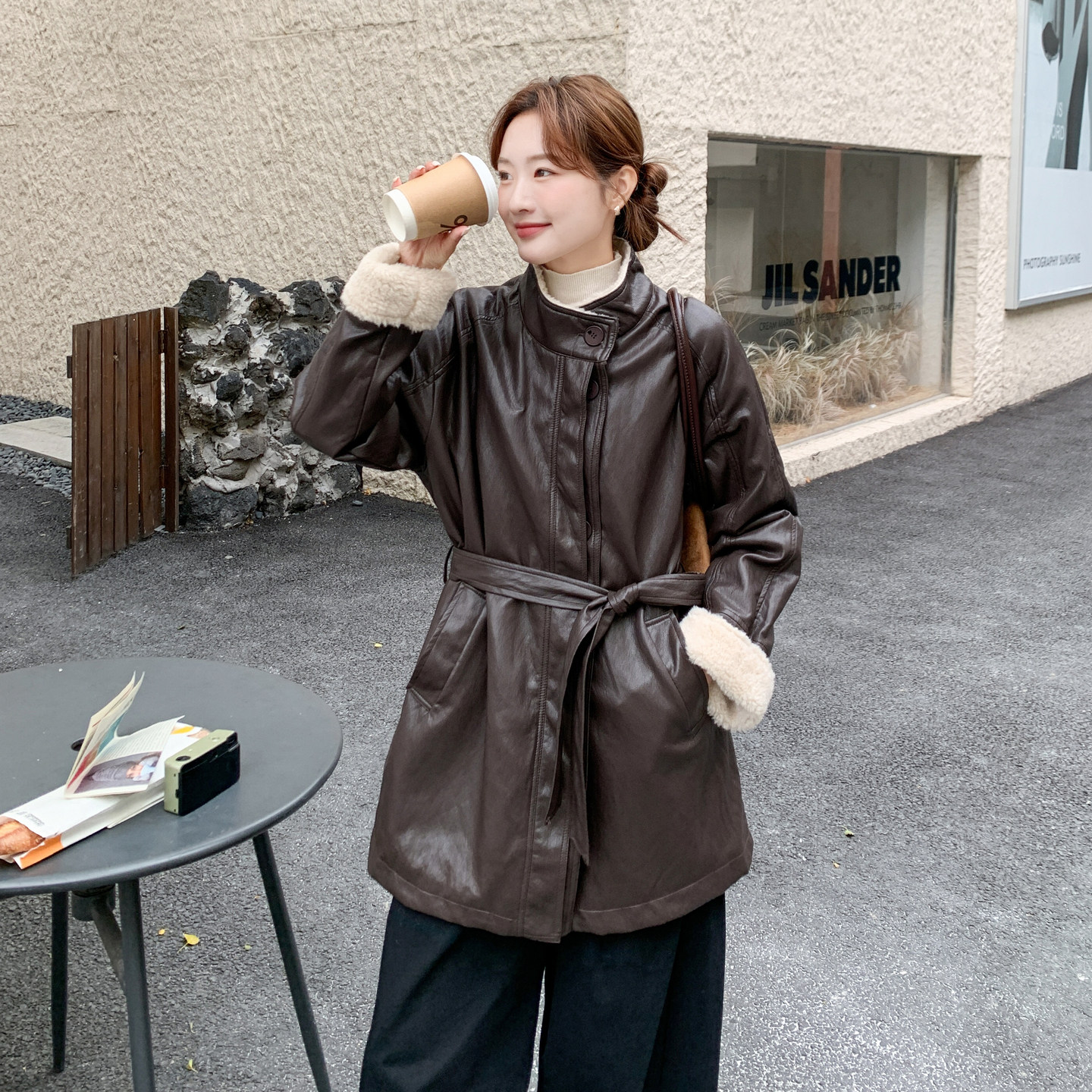 【有现货】【主推款】羊羔毛皮衣外套女加绒棉服潮8967-P190-K288,女装皮衣,浙宝176（原073）
