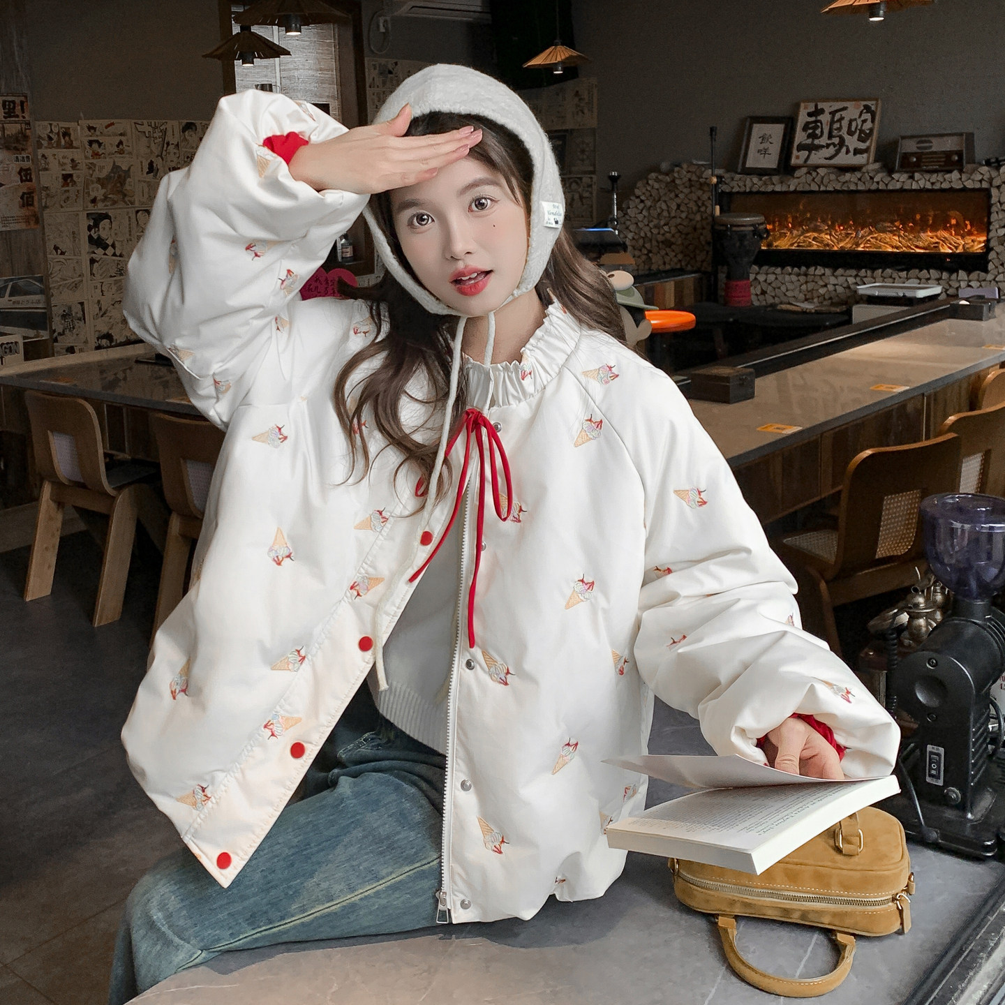 【出货中】【主推款】重工刺绣90鸭绒羽绒服外套女8962-P285-K428,女装羽绒服,浙宝176（原073）