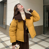 【有现货】【主推款】时尚针织拼接90羽绒服女短款8998-P295-K448，女装羽绒服，浙宝176（原073）