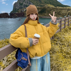 【有现货】【主推款】时尚格子拼接50羽绒服女短款895-P250-K378图片
