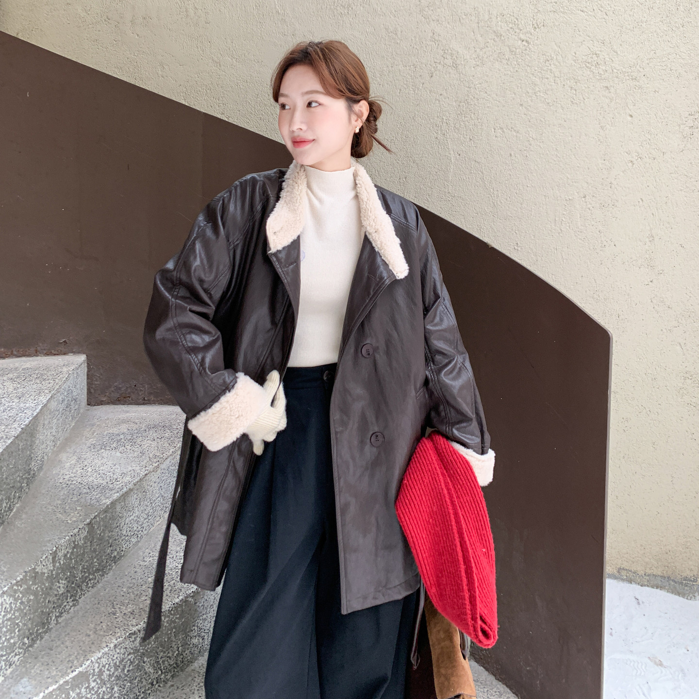 【有现货】【主推款】羊羔毛皮衣外套女加绒棉服潮8967-P190-K288,女装皮衣,浙宝176（原073）