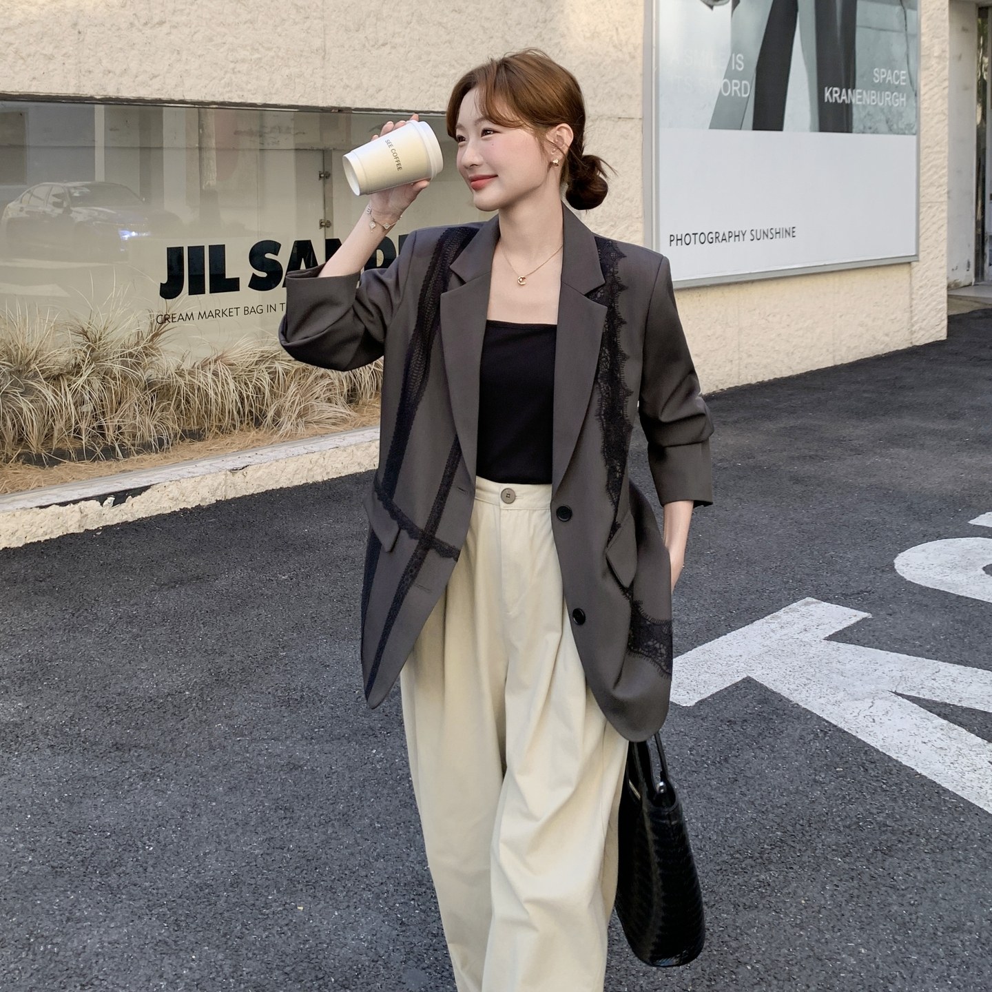 【有现货】【主推款】休闲韩范ins西装外套女春秋8920-P160-K238,女装西装,浙宝176（原073）