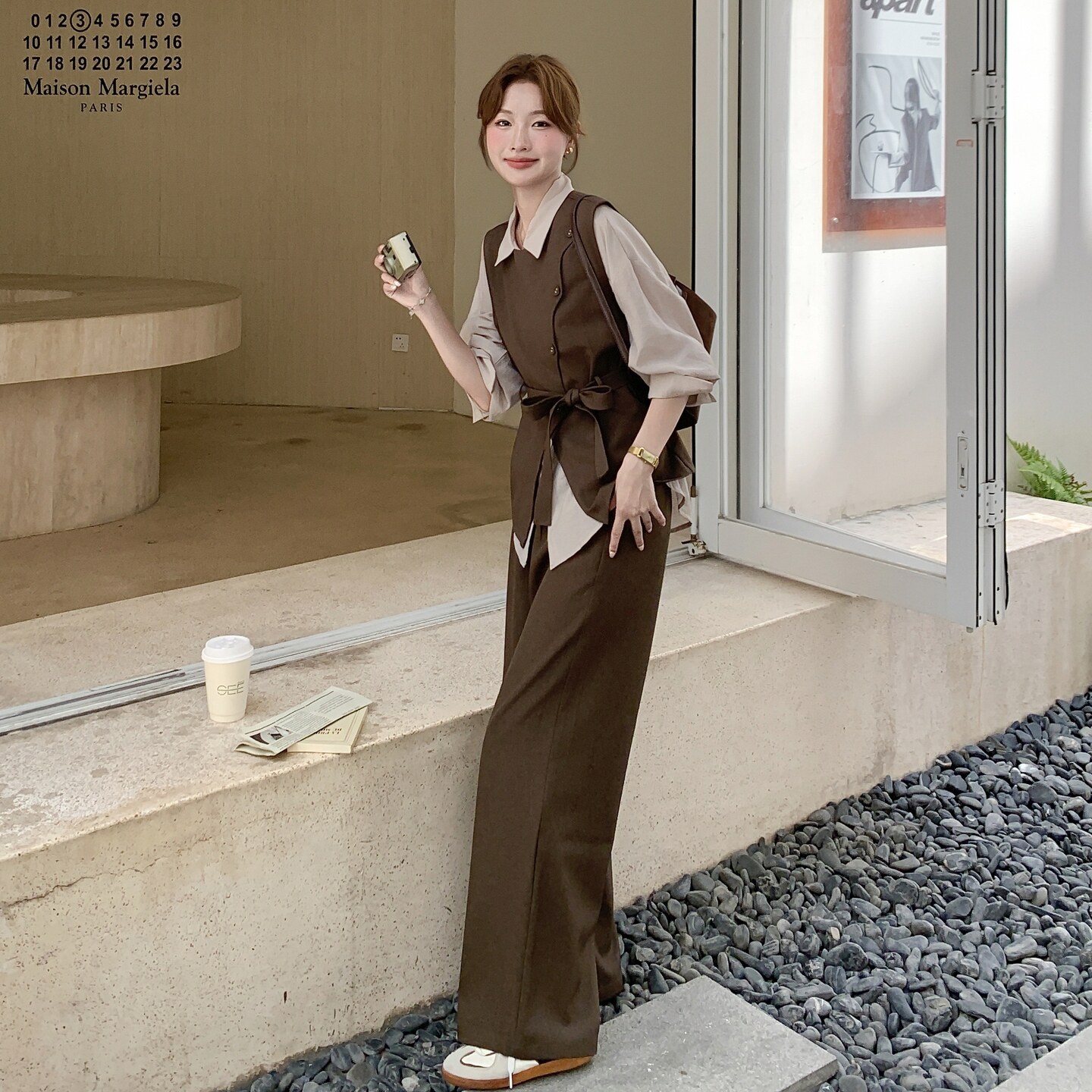 【数据好】【主推款】气质马甲+衬衫+阔腿裤三件套8926-P190-K288,女装套装/套裙,浙宝176（原073）