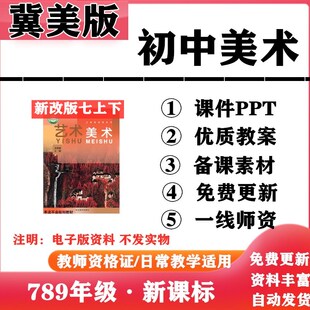 初中美术七年级八九年级上下册PPT课件教案备课素材初一二三电子版 2026新改版 冀美冀教版
