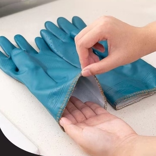 冬天杀鱼专用手套水产防刺防水防滑防切割短款加绒钓鱼防冻橡胶皮