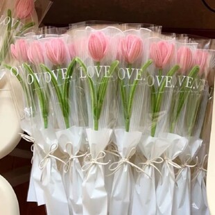 扭扭棒花束包装纸七夕新品甜甜圈多支袋鲜花包装袋扭扭棒花束包装