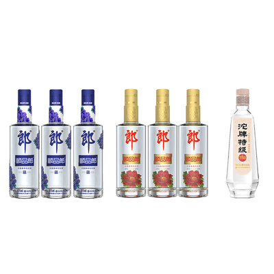 郎酒 45度顺品郎兼香型蓝顺480ml*3+金盖480ml*3+50度沱牌T68