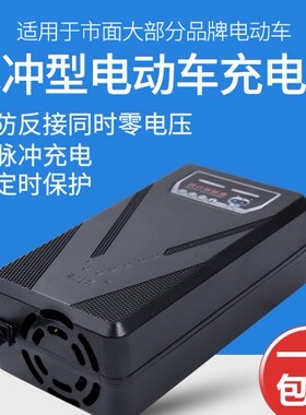 北斗星电动车电瓶充电器48V20A12A60V20A爱玛脉冲通用铅酸智能