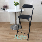 家用高脚折叠椅靠背椅软座面休闲椅子免安装 高椅餐椅吧椅吧台椅