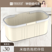 家用长方形洗胶棉拖把桶家用加厚大水桶大容量塑料桶手提储挤水桶