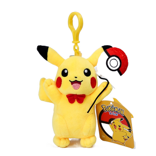 正版宝可梦皮卡丘毛绒玩具公仔挂件月亮太阳伊布书包钥匙扣挂件