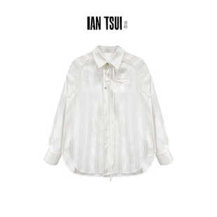 安琪儿专享 原创设计新款 白色长袖 衣长74 衬衫 41017