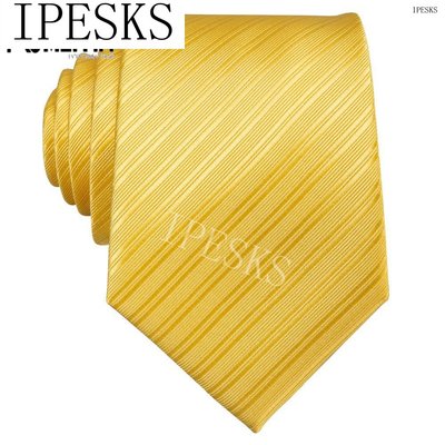 推荐Men Ties Neckties Yellow Gravata Silk Business Wedding T