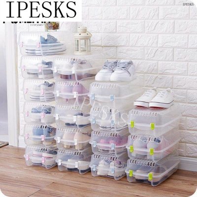 新品transparent shoe box plastic thick rectangle travel stor