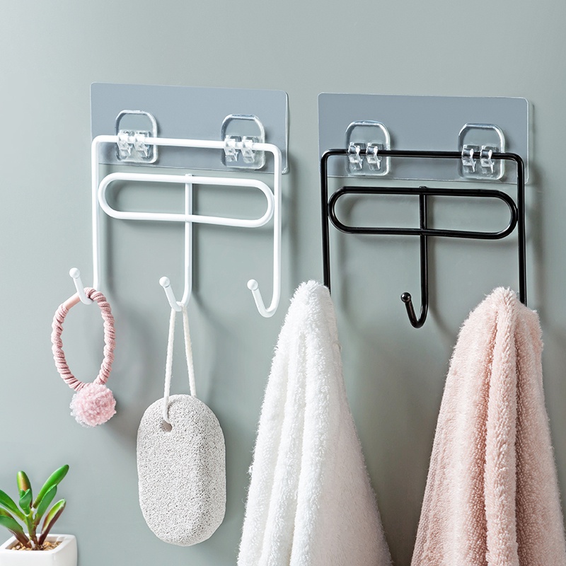 新品iron hook door back wall hanging non- trace hanger shel