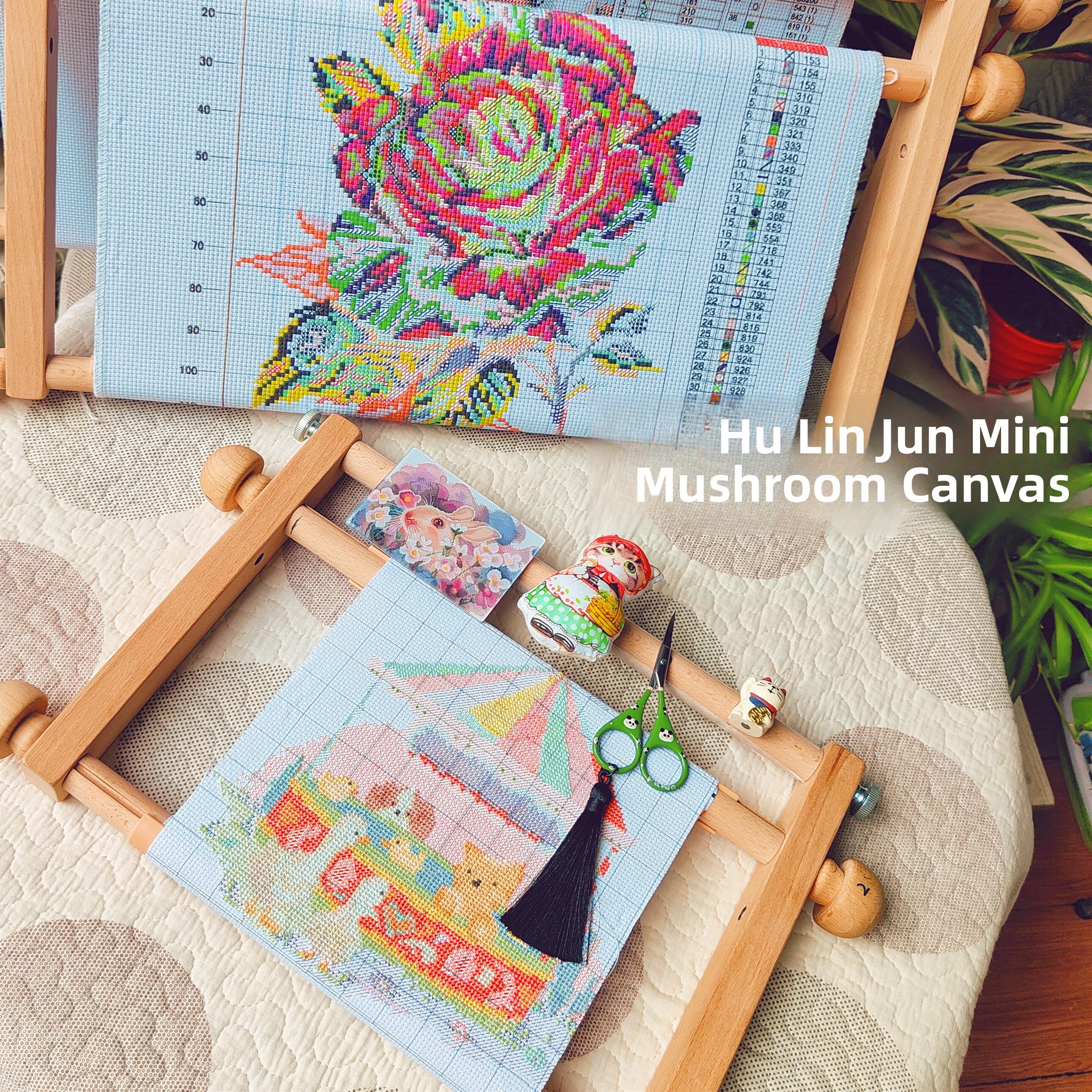 新产品【小蘑菇绷带】华林君原装木制十字绣绷带可爱易用的绣花绷