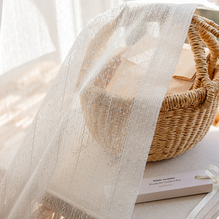 法式梦幻窗帘复古蕾丝纱帘卧室透光不透人窗纱白色阳台客厅隔断帘