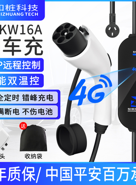 知桩小子新能源电动汽车充电枪器随车便携式免接地220v家用3KW16A