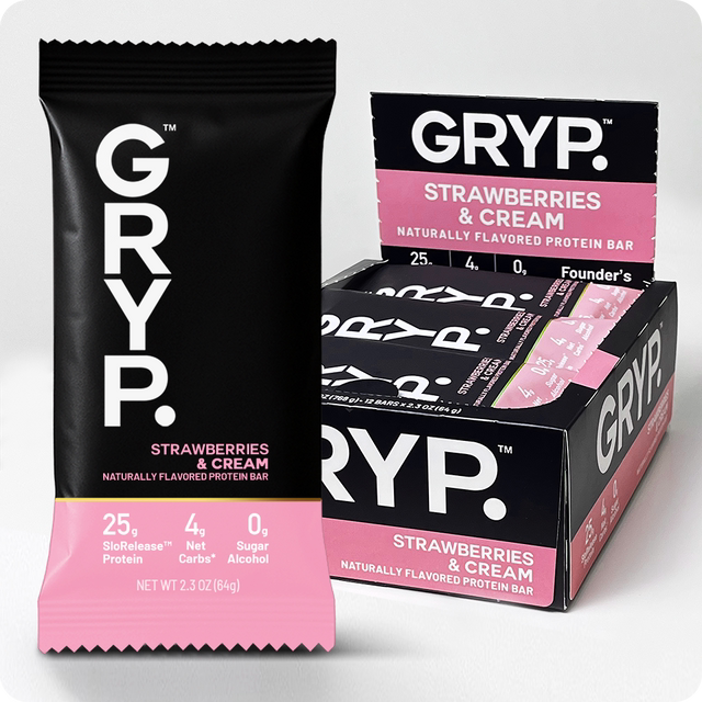 新品美国GRYP Protein Bars高端缓释蛋白棒健身零食防肌肉分解