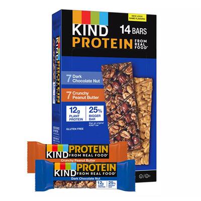 美国直邮KIND Protein Bar蛋白能量棒黑巧坚果花生混合装无麦麸