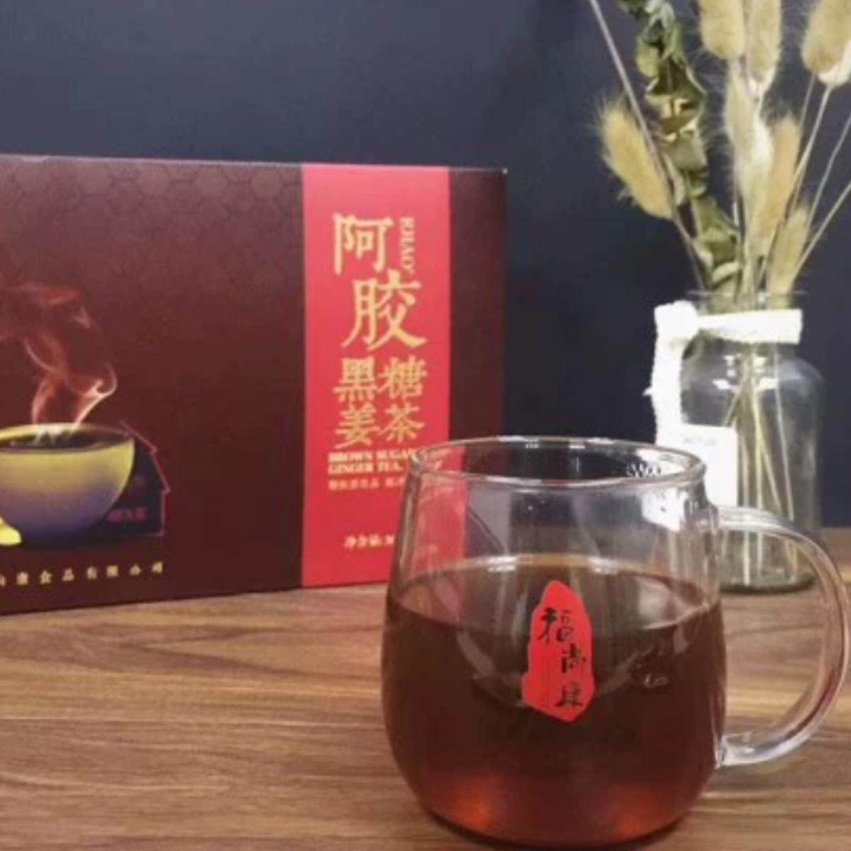 福尚康阿胶黑糖姜茶颗粒型饮品配冲即溶河南怀姜养生养颜老少皆宜