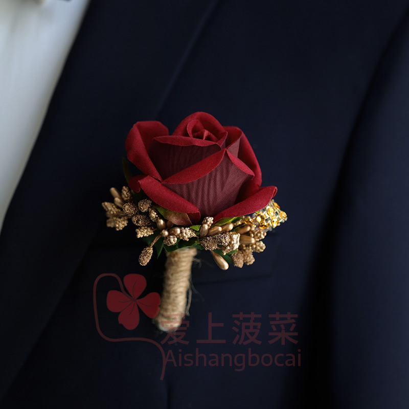 新郎新娘胸花结婚礼父母襟花嘉宾