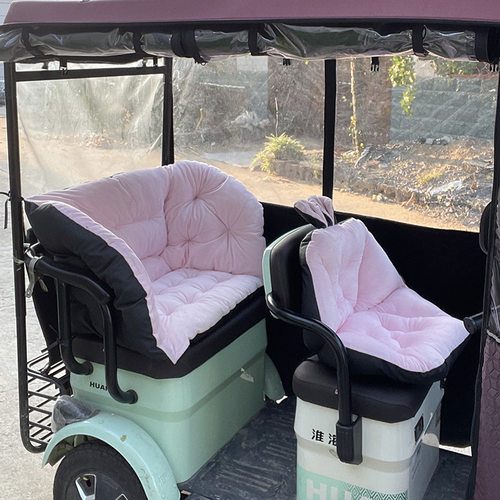 保暖挡风毛绒坐垫三轮车通用