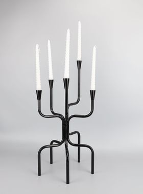 轻奢创意金属电镀蜡烛台摆件客厅样板间酒店家居桌面装饰跨境