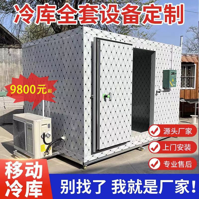 小型可移动冷库全套设备家用220v果蔬保鲜冷藏肉类冷冻海鲜速冻