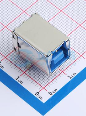 USB连接器 HC-USB3.0-L1845-BF 插件 USB3.0 BF 90度 蓝色，铜壳