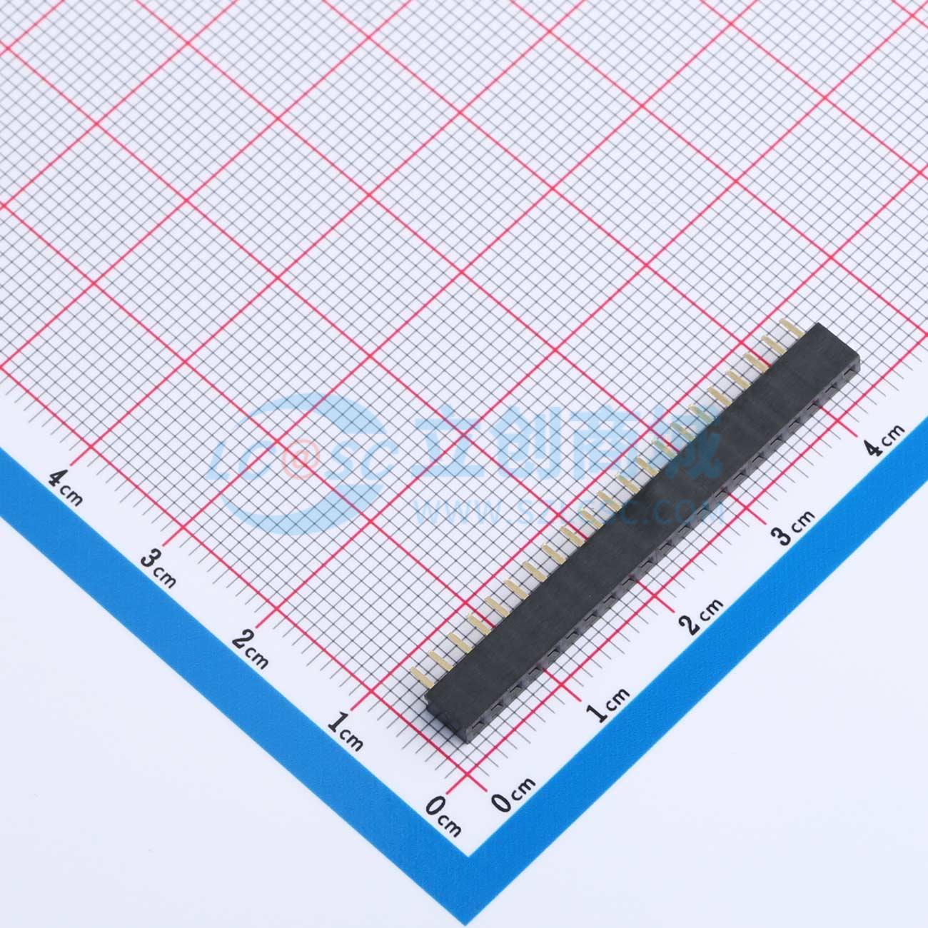 排母 X4611FV-21-C43D28 插件,P=2mm 1x21P 方孔 电子元器件配单