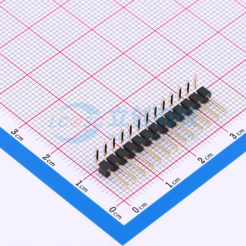 排针 PZ254-1-13-W-2.5-G1 弯插,P=2.54mm 1x13P 方针 电子元器件