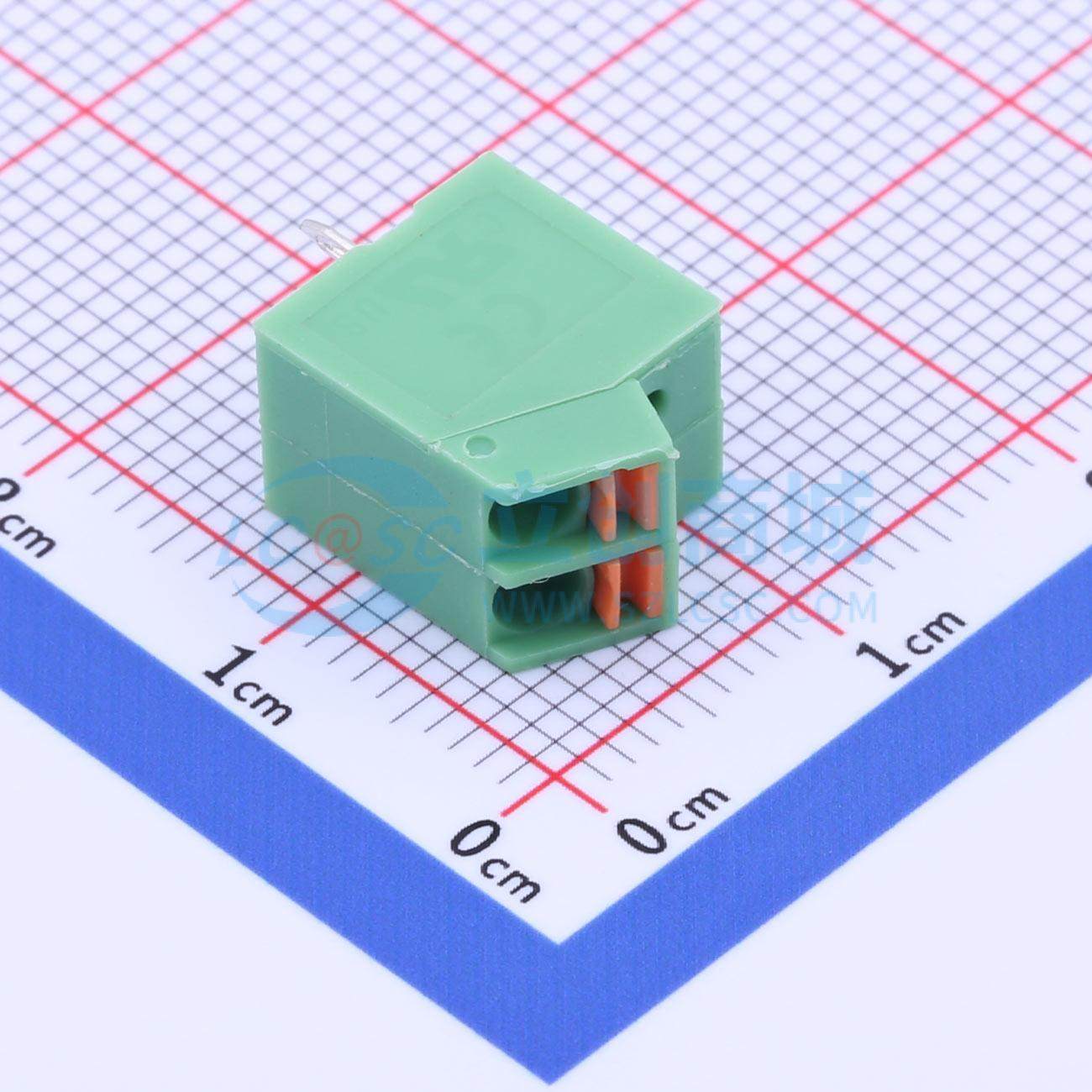 弹簧式接线端子 KF250NH-3.5-2P 插件,P=3.5mm 1x2P 3.5mm 原装