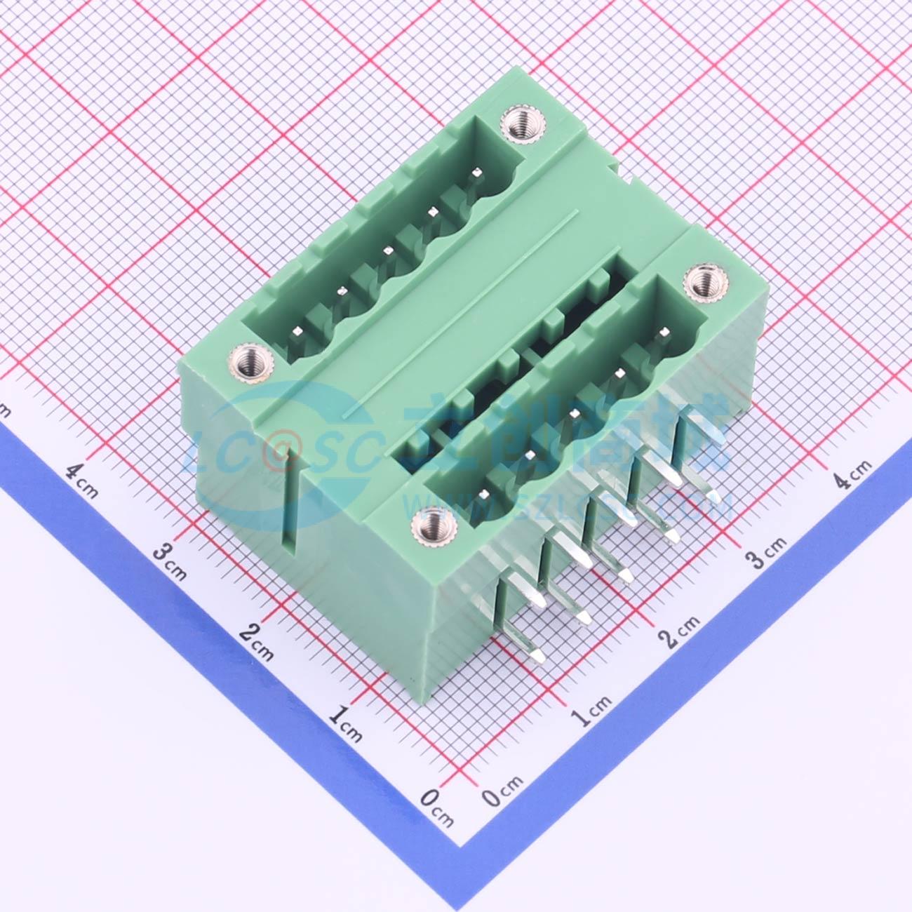 插拔式接线端子 KF2EDGRHM-5.08-2*5P 弯插,P=5.08mm 板端/插座-