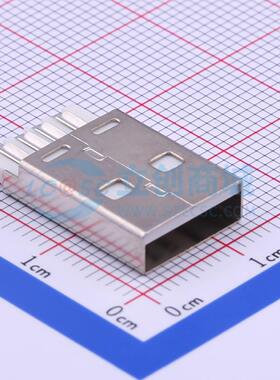 USB连接器 U216-041N-1WS82-5 SMD USB2.0连接器 焊线式公头 白胶