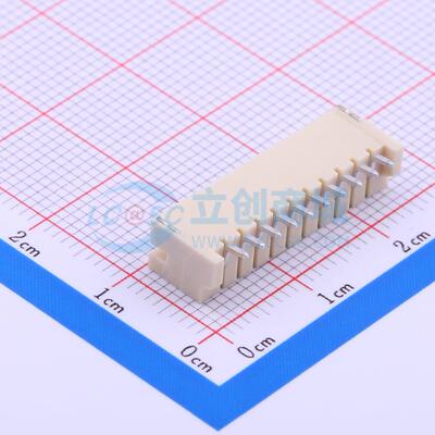 线对板针座 1-1775469-0 插件,P=2mm 1x10P 卧贴 电子元器件配单