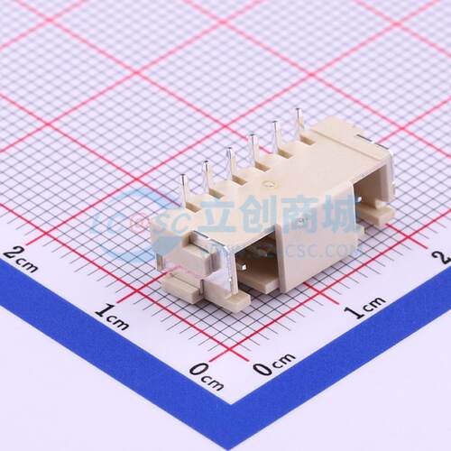 线对板针座 M2501VSF-06P SMD,P=2.5mm 1x6P 立贴 电子元器件配单