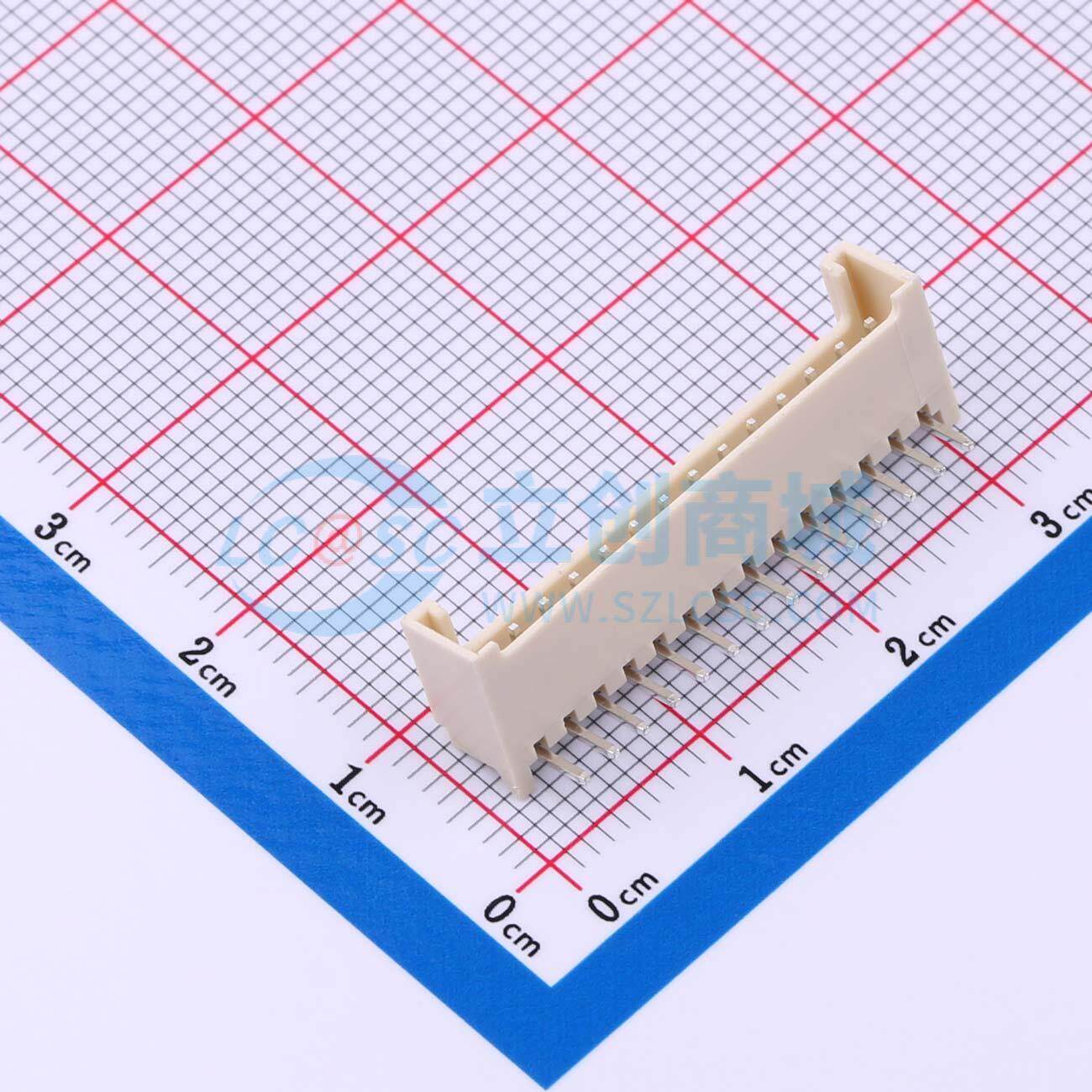 线对板针座 HC-HY-14AW-M 弯插,P=2mm 1x14P 弯插 电子元器件配单