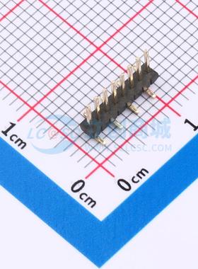 排针 X1311WVS-08J-C40D42R2 SMD,P=1.27mm,卧贴(交错脚) 1x8P 方