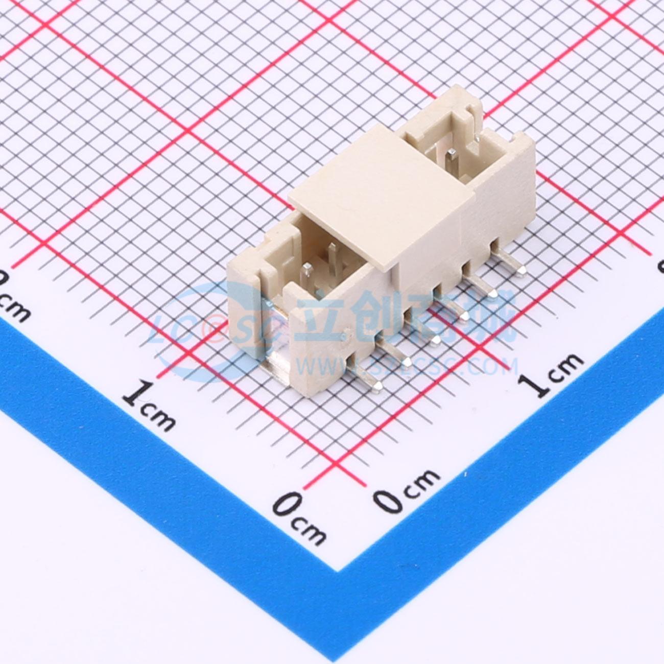 线对板针座 BX-PH2.0-6PLT SMD,P=2mm 1x6P 立贴 电子元器件配单